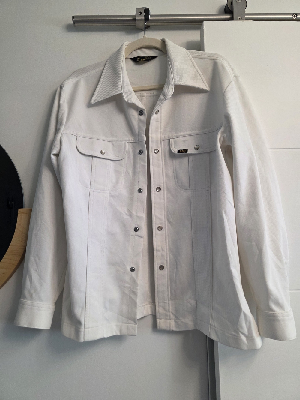 Lee Women's White Snap-Front Jean Jacket